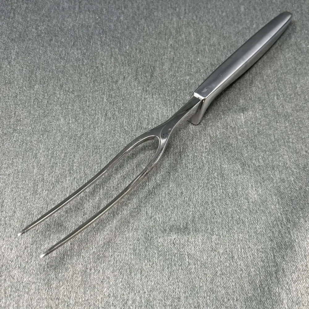 Vintage Gerber Siegfried Carving Fork Stainless Steel 2 Prong BBQ MCM 10.5 Inch